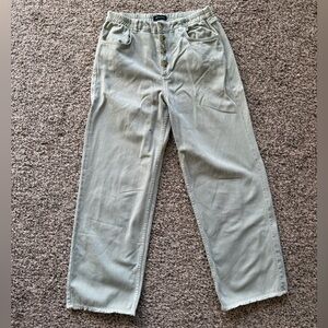 Massimo Dutti Sage Green Buttoned jeans Size 6